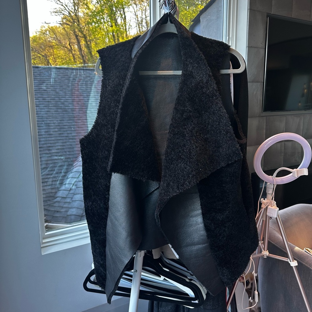 Jocelyn Faux Fur/Leather Vest